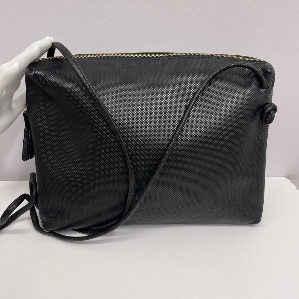 Vintage Bottega Veneta Textured Leather Shoulder Bag Purse Black NEEDS SOME TLC‎